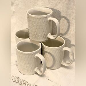 **RETIRED** Pflatzgraff Basket Weave 3 Coffee Mugs